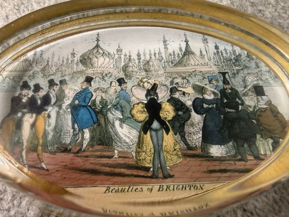 Vintage Beauties of Brighton Cruikshank Glass Dome Paperweight